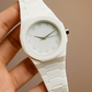 Aura White Wrist Watch – Modern & Elegant